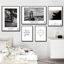 Nordic Canvas Painting Home Decor Black and White Scenery Poster Wall Art Figure Letter Print Bedroom Nordic Decor Art Painting 2024 - buy cheap