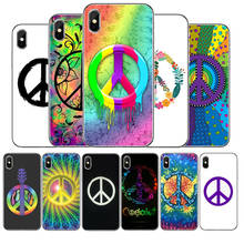 Hippie Psychedelic Art Peace Transparent phone case For iphone 13 11Pro Max 11 XR XS Max X 8 7 6 6S Plus 5 5S SE 2020 Cover 2024 - buy cheap