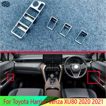 Cubierta cromada para Reposabrazos de puerta y ventana, embellecedor de Panel de interruptor para Toyota Harrier Venza XU80 2020 2021 ABS 2024 - compra barato