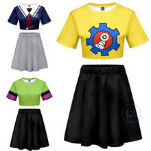 Anime SK8 the Infinity Cosplay Costume MIYA T-shirt Short Skirt Short Sleeve Sport Suits Navel Dress Girls Tees Running Set 2024 - buy cheap