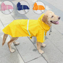 Waterproof Puppy Big Dog Hooded Raincoat for Small Large Dogs Reflective Pet Dog Clothes Labrador Golden Retriever Rain Coats 2024 - buy cheap
