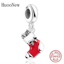 HuooNew-Colgante de Plata de Ley 925 para pulsera Pandora, accesorio compatible con pulsera Pandora Original, cuentas de lazo para bota, COLLAR COLGANTE, hacer Berloque 2024 - compra barato