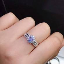 Natural And Real Tanzanite luxury ring ring Free shipping gemstone 925 sterling silver Fine jewelry 2024 - buy cheap