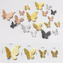 Decorações de arte de unha 3d em forma de borboleta e metal, 20 tamanhos mistos, joia diy, acessórios de design de manicure estilo japonês 2024 - compre barato