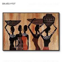 Abstract African Women Figure Art Picture for Wall Decor Hand-painted High Quality Abstract African Woman Portrait Oil Painting 2024 - buy cheap