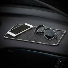 Car Interior Anti Slip Mat PVC with Crystal Non-Slip Pading Dash Board Phone Glasses Perfume Pad Storage Universal Size Holder 2024 - buy cheap