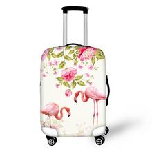 Haoyun capa de couro para bagagem flamingos estampas, acessórios de viagem capa apenas de desenho de animal, capa de mala de designer 2024 - compre barato