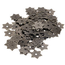 50 pçs 35mm ferro antigo bronze flor protetores decorativos canto suportes enfeite scrapbook caixa de madeira estofos unhas 2024 - compre barato