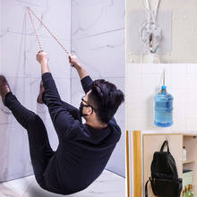 6PCs Transparent Strong Self Adhesive Door Wall Hangers Towel Mop Handbag Holder Hooks for Hanging Kitchen Bathroom Accessories 2024 - buy cheap