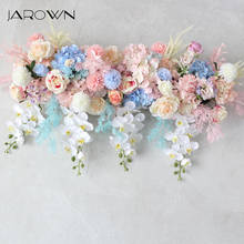 JAROWN-mariposa rosa azul personalizada, orquídea, hilera de flores, boda, fondo Floral, decoración para el hogar, fiesta de cumpleaños, decoración de Año Nuevo 2024 - compra barato