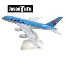 JASON TUTU-avión coreano Airbus A380 de 20cm, modelo de avión de Metal fundido a presión, escala 1/300, venta al por mayor 2024 - compra barato