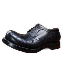 Мужские туфли-броги Sipriks из натуральной кожи, классические туфли с уникальным дизайном, итальянские туфли с прострочкой под заказ, с большим круглым носком 2024 - купить недорого