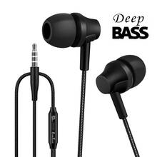 PunnkFunnk Metal Wired Earphone 1.2M  Deep Bass Stereo sport in-ear headphoneW/Mic Volume Control For Samsung Iphone 5 6 7 8 11 2024 - buy cheap