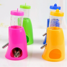 Dispensador 2 em 1 de garrafa de hamster, dispensador com base de cabana pequeno ninho de brinquedo (80ml) 2024 - compre barato