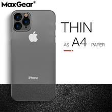 Оригинальный ультратонкий чехол для телефона iPhone 11 Pro Xs MAX XR X 6 6s 7 8 Plus 5 SE 2 матовая Роскошная прозрачная Противоударная задняя крышка 2024 - купить недорого
