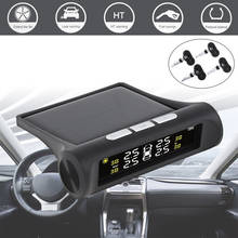 Sistema de monitoramento de pressão de pneus automotivos, tpms, digital, energia solar, display lcd, segurança automática, sensor de pressão de pneu 2024 - compre barato