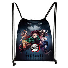 Mochila demon slayer: bolsas escolares para meninas, sacola de lona tomioka giyuu para viagem 2024 - compre barato