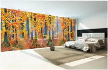 Papel tapiz 3d personalizado para decoración del hogar, foto mural Hd, bosque otoñal, paisaje de cadmio amarillo, papel tapiz para sala de estar, paredes 3 d 2024 - compra barato