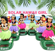 Hula Girl-juguetes para bailar con energía Solar, Interior, descompresión, falda de hierba, adorno oscilante 2024 - compra barato