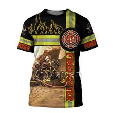 2020 Summer New Fashion Men t shirt Brave Firefighter 3D Printed T shirts Unisex Harajuku Short Sleeve Shirt Casual Tee Tops-18 2024 - buy cheap