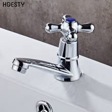 Bathroom Faucet Zinc Alloy Wash Basin Faucet Quick Open Single Cold Water Tap Cross Handle Toilet Corrosion Resistance Sink Tap 2024 - buy cheap