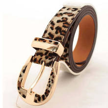 Leopard Belts for Women Print Pin Buckle Pigskin Female Waist Strap Cinto Feminino Couro 105cm 2024 - buy cheap