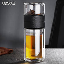 Double Layer Glass Bottle Creative High Borosilicate Glass Cup Tea Separation Water Bottles Car Office Travel Coffee Mug Gourde 2024 - buy cheap