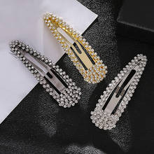 Black Gold Silver Color WaterDrop Crystal Hair Clip Luxury Rhinestone Barrette For Women Girls Fashion Hair Accessories 2024 - buy cheap