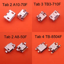 100 pçs mini micro usb tomada de carregamento conector porto jack para lenovo tab 2 A10-70F za00/tab 4 8 "TB-8504F TB-8504X 2024 - compre barato