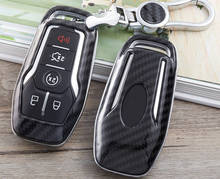 Carbon Fiber ABS Car Remote Key Fob Shell Cover Case For Ford Fusion Mondeo Mustang F-150 Explorer Edge 2015 2016 2017 2018 2024 - buy cheap