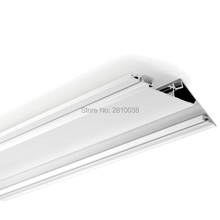 10 X 1M Sets/Lot V type linear led aluminum housing 2 direction light wide aluminium led profile for ceiling wall lights 2024 - buy cheap