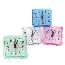 Square Crystal Alarm Clock Small Creative Fashion Student Needle Clocks Transparent Vintage Retro Silent Pointer Alarm Clock 2024 - buy cheap