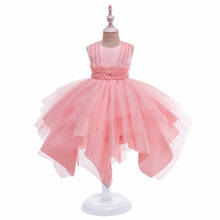2022 Pageant Formal Prom Dress For Girls Mesh Elegant Kids Girl Tutu Wedding Dress Christmas Party Gown Children Evening Clothes 2024 - buy cheap