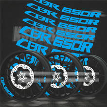 Novo estilo da motocicleta roda hub pneu adesivos de moto acessórios logotipo decorativo decalques para honda cbr650r cbr 650r 2024 - compre barato