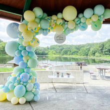 Global Macaron Blue Green Yellow Balloon GARALND Arch Kit Baby Shower Birthday Party Decorations Kids Boy Wedding Backdrop Decor 2024 - buy cheap