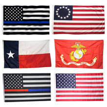 90x150cm Blue Line USA Police Flag Red Line Texas State American Betsy Ross Decorative Flags And Banners Polyester Flying Banner 2024 - buy cheap