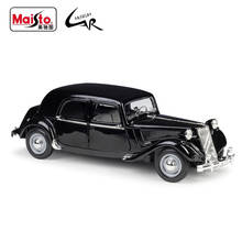 Maisto-Kit de modelos de coches CITROEN, escala 1:18, 1952, 15CV, 6 CYL, aleación fundida, coche de juguete, coleccionables, regalo 2024 - compra barato