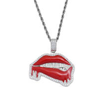 Bling Bling Women Hip Hop Necklace Brass CZ Pendants Party Gift CN292 2024 - buy cheap
