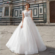 BAZIIINGAAA  Luxury Wedding Dress Lace Hollow Sleeveless V-neck Bridal Wedding Dress Support Tailor-made 2024 - buy cheap