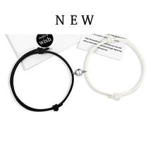 Simple Paired Attract Couples Bracelets Best Friend Bracelet White Black Rope Weaving Magnet Attract Long-distance Love Jewelry 2024 - buy cheap
