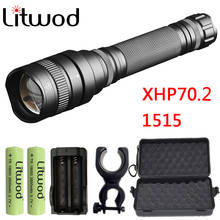 Litwod z25 5000lm original cree xhp70.2 32w, lanterna tática poderosa de led, lente zoom 2 peças 18650 bateria 2024 - compre barato