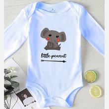 Newborn Girl Outfit Winter Baby Boy Clothes Bodysuit for Newborns Cotton Children Jumpsuits Little Peanut Print Kids Outfit 2024 - buy cheap