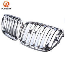 POSSSBAY 2pcs Chrome Front Center Wide Kidney Hood Grille 51137113733 for BMW X5 E53 3.0d/3.0i/4.4i/4.8is 2003-2007 Facelift 2024 - buy cheap