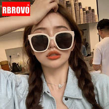 RBROVO Retro Square Sunglasses Women 2021 Oversized Eyeglasses Women/Men High Quality Glasses Women Mirror Lentes De Sol Mujer 2024 - buy cheap