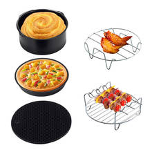 5 Pcs Air Fryer Accessories Cooking Fit All Airfryer Food Dish Plate Food Clip Pizza Pan Cake Barrel Silicone Mat Cooking Tool 2024 - buy cheap