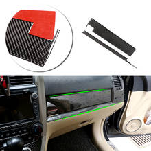 Car Carbon Fiber Center Control Copilot Dashboard Panel Strip Cover Sticker Trim For Honda CRV 2007 2008 2009 2010 2011 2024 - buy cheap