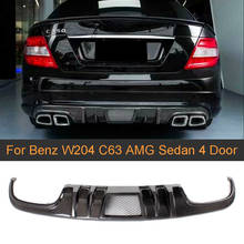 C Class Rear Bumper Diffuser Lip Spoiler for Mercedes Benz W204 C63 AMG Sedan 4 Door 2008-2011 Rear Bumper Diffuser Lip Spoiler 2024 - buy cheap