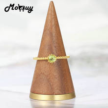 MoBuy 925 anillo de plata para las mujeres peridoto Natural piedras preciosas chapado en oro de 14K joyería fina Twist coreano anillo de piedra de la suerte y Bijou RI121 2024 - compra barato