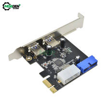 USB 3.0 PCI-e Adapter 2 Port USB to PCIE Front Panel 20Pin 4Pin Molex Power USB3.0 Hub PCI Express Controller Card Adapter 2024 - buy cheap