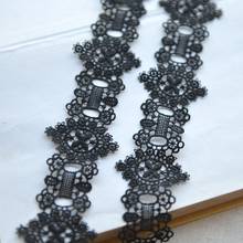 Hot-sale Black water soluble hollow embroidery lace Lace accessories 3.8 cm 2024 - buy cheap